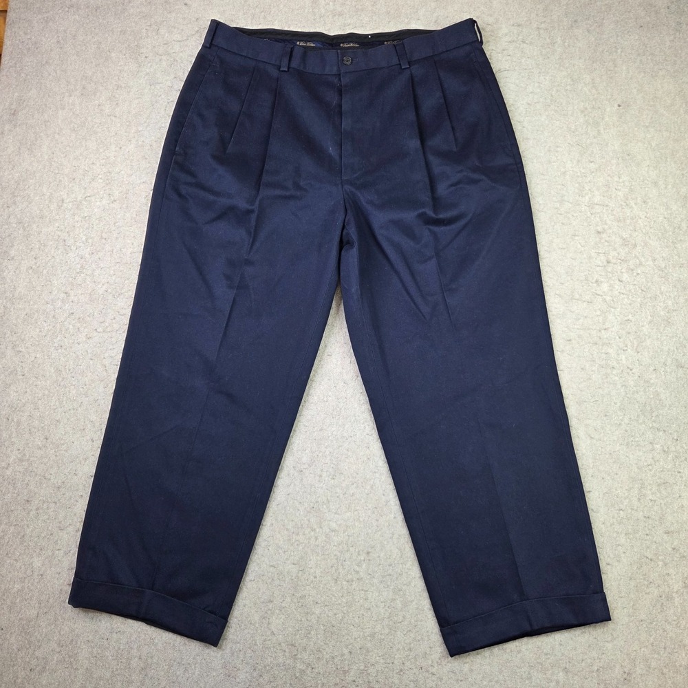 Brooks Brothers 346 Advantage Chino Elliot Pleated Dress Pants Men 38x27 Navy